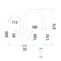 Rubinetto Da Cucina Rea Eco Fresh Black Mat