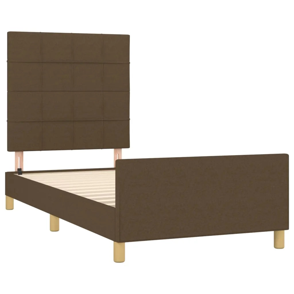Giroletto senza Materasso Marrone Scuro 80x200 cm Tessuto 3125012