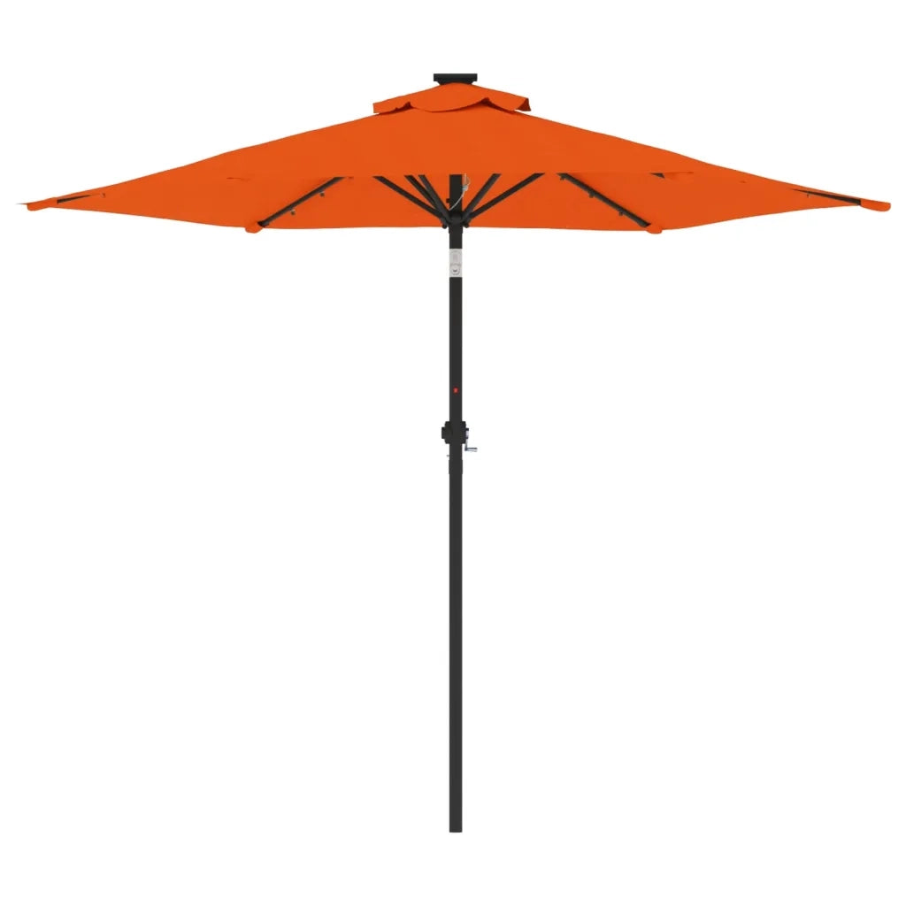 Ombrellone Giardino LED Palo Acciaio Terracotta 225x225x212 cm 4005071