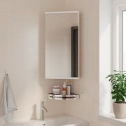 Armadietto Angolare con Specchio da Bagno Bianco 30x24x60 cmcod mxl 107410