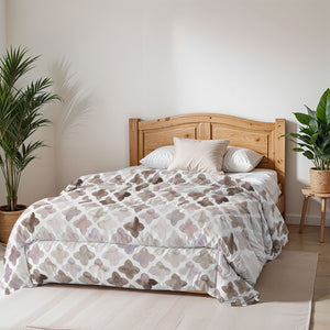 Trapunta Invernale Matrimoniale Stampata in Microfibra 200gr Double Face Florence