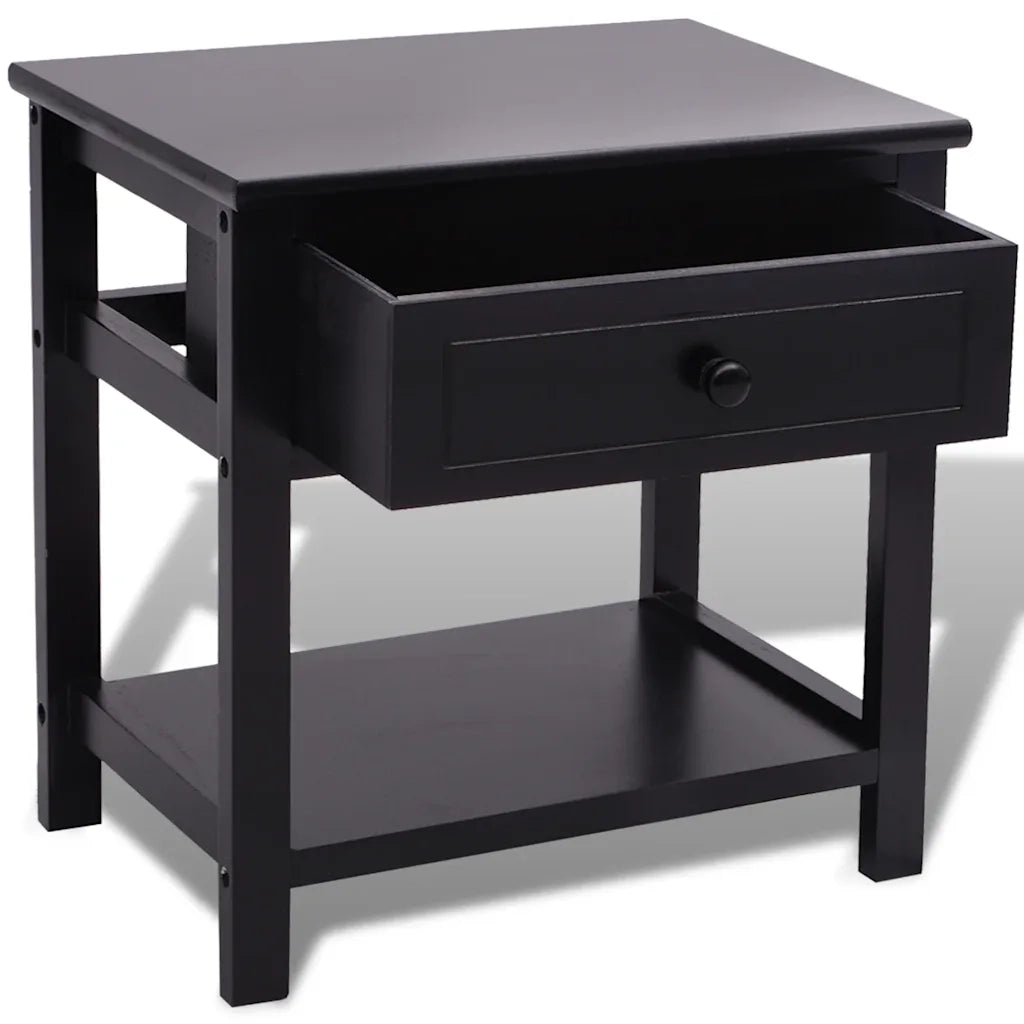 Comodini 2 pz in Legno Neri cod mxl 31072