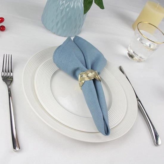 Serviette di Lino Leggera Misti per la Cena - 12 pezzi (40x40cm) per Eventi e Uso Casalingo