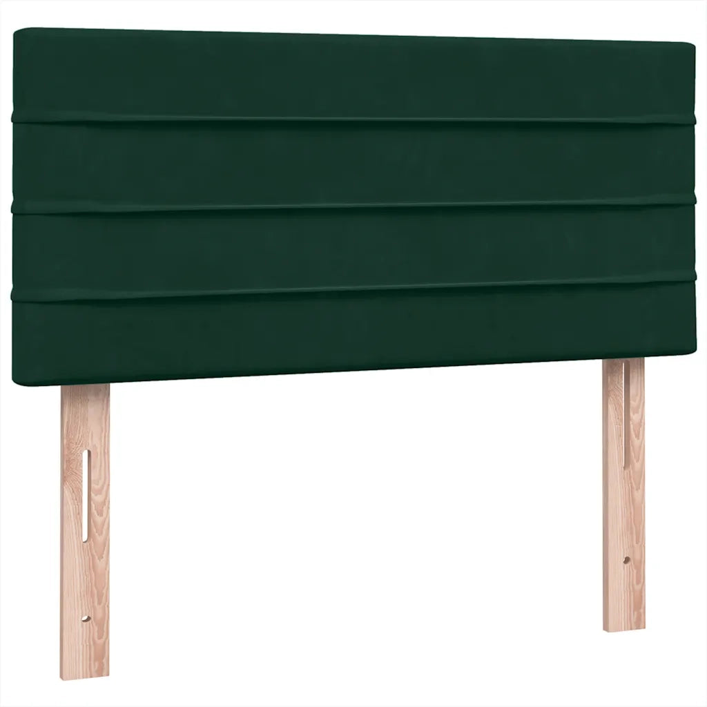 Giroletto a Molle con Materasso Verde Scuro 80x220 cm Velluto 3317634