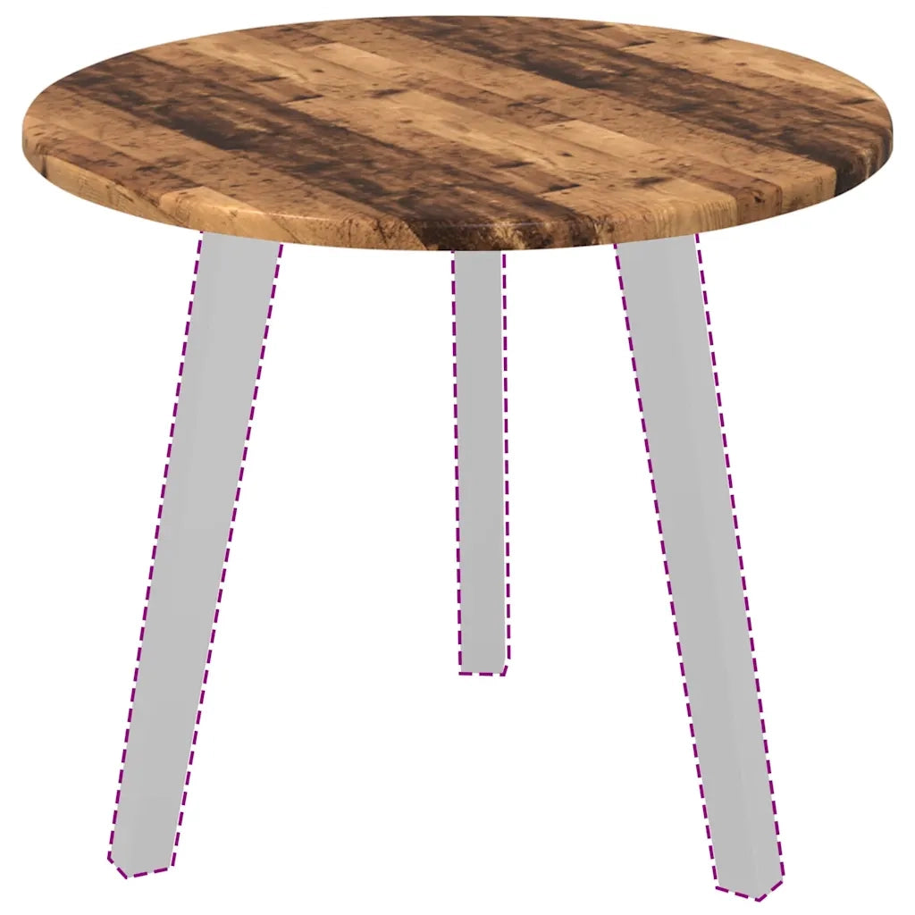 Piano del tavolo Legno vecchio Ø 50 x 1,5 cm Legno multistrato 880399