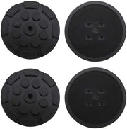 Pads di Gomma Universali Neri - 4 Pezzi - 120x17mm - 11mm Spessore - Pads di Sostituzione Ronde per Framerails di Protezione