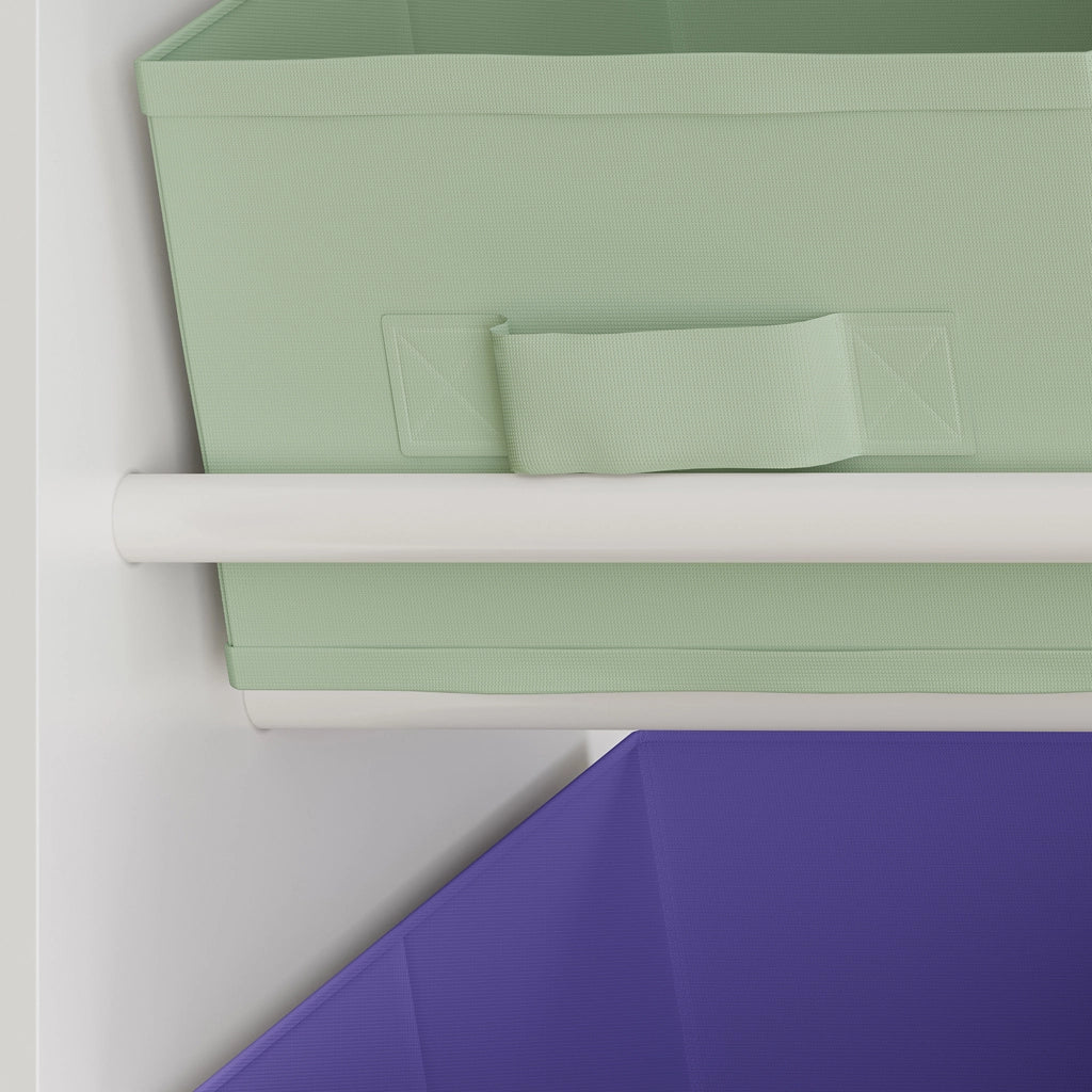 Scaffale per Cameretta Søndreland con Scatole Pieghevoli e Piano Superiore 80x90x30 cm Design Aqua Dream [en.casa]