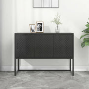 Credenza Nera 105x35x75 cm in Acciaio