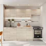 Cucinino Elettrodomestici non inclusi, Urzulei, Cucina Modulabile, Marrone Rovere