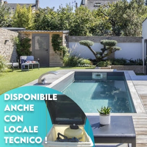 Piscina interrata kit pannelli acciaio rettangolare 8x4 h150 Futura