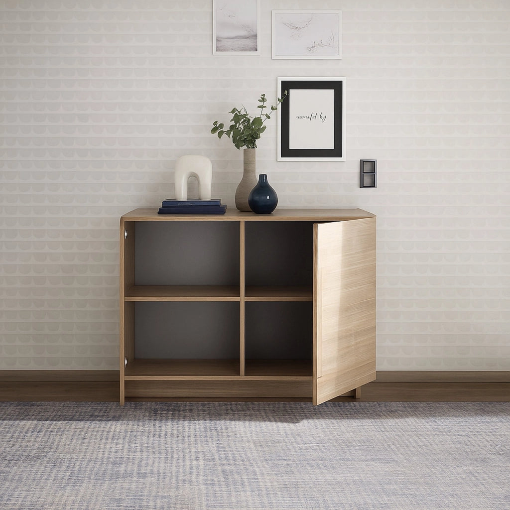 Madia Introd, Credenza 2 Ripiani, 120x44x90h cm Marrone Rovere
