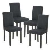 Set di 4 sedie da pranzo 89 x 43 x 54 cm design moderno robuste nere 03_0009830