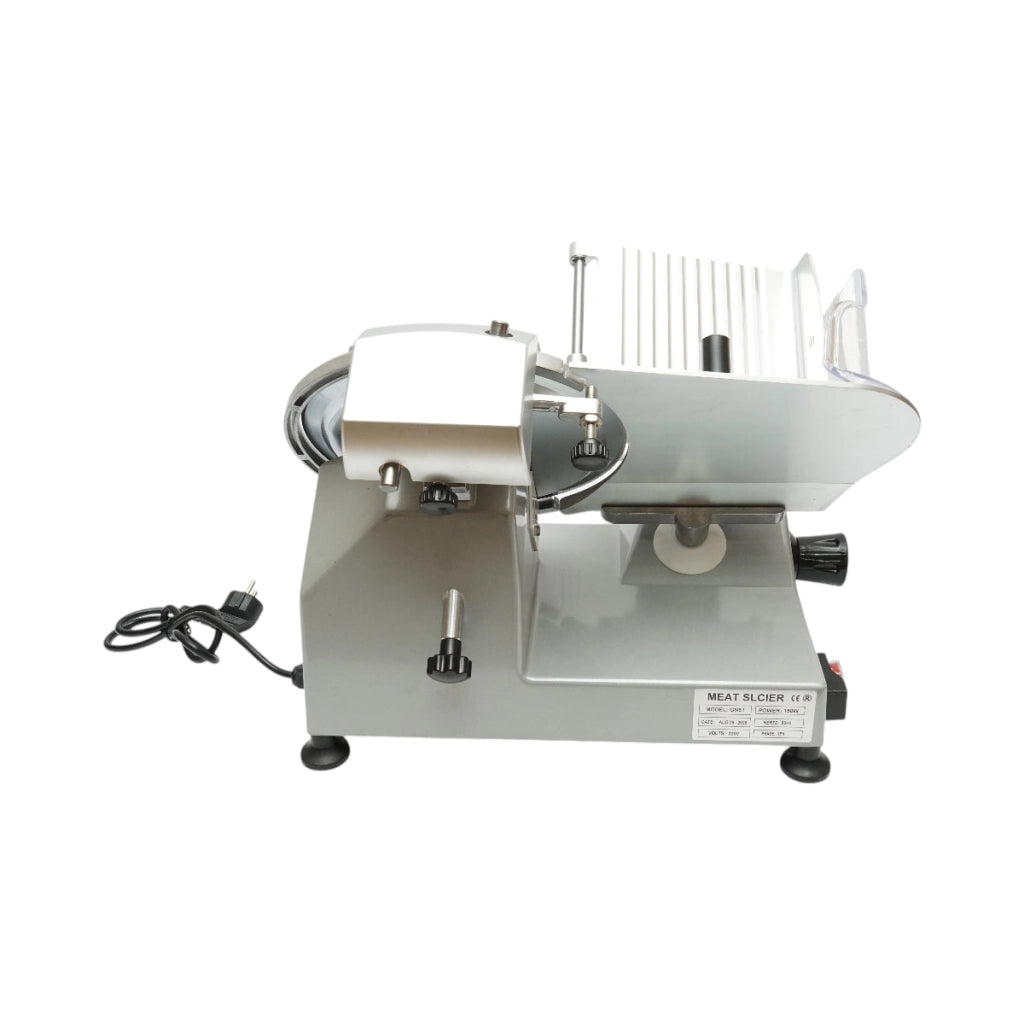 Affettatrice elettrica per carne e salumi 150W, 220V, spessore regolabile 0,2-12mm, diametro lama 250mm