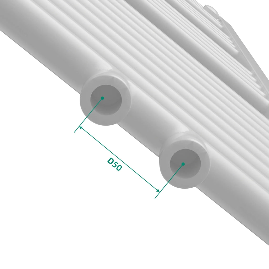 Radiatore scaldasalviette da bagno acciaio 120 x 40 cm bianco 03_0010413