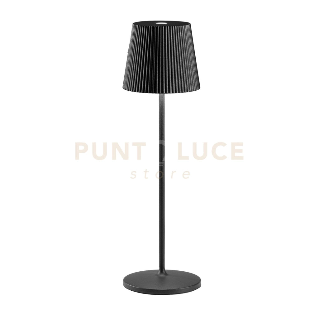 GLS055-  LAMPADA RICARICABILE A BATTERIA NERO A LED 3000K 240LM 3W