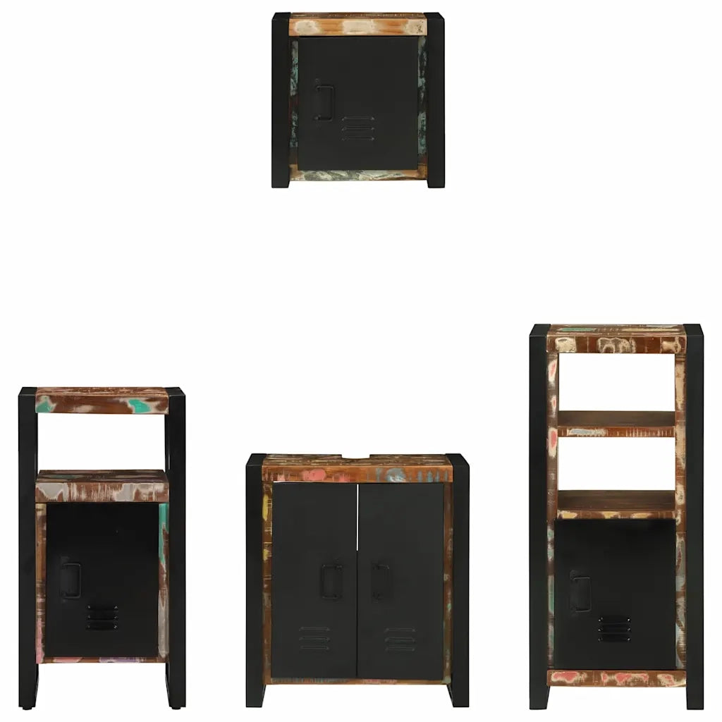 Set di mobili per il bagno 4 pcs Legno Recuperato Massello 3305649