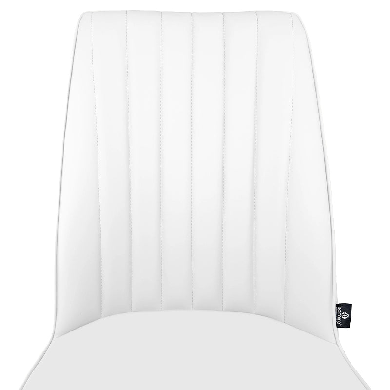 Sedia da pranzo imbottita in ecopelle bianca – Francine (2 pz) - SD08FRPM