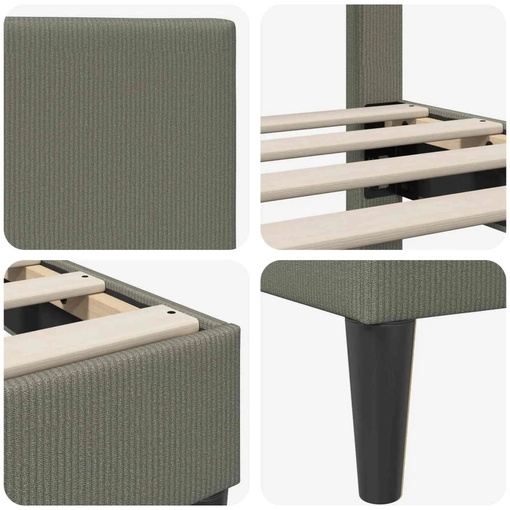 Struttura del letto Grigio Chiaro 160 x 200 cm Tessuto in Cords 42027736