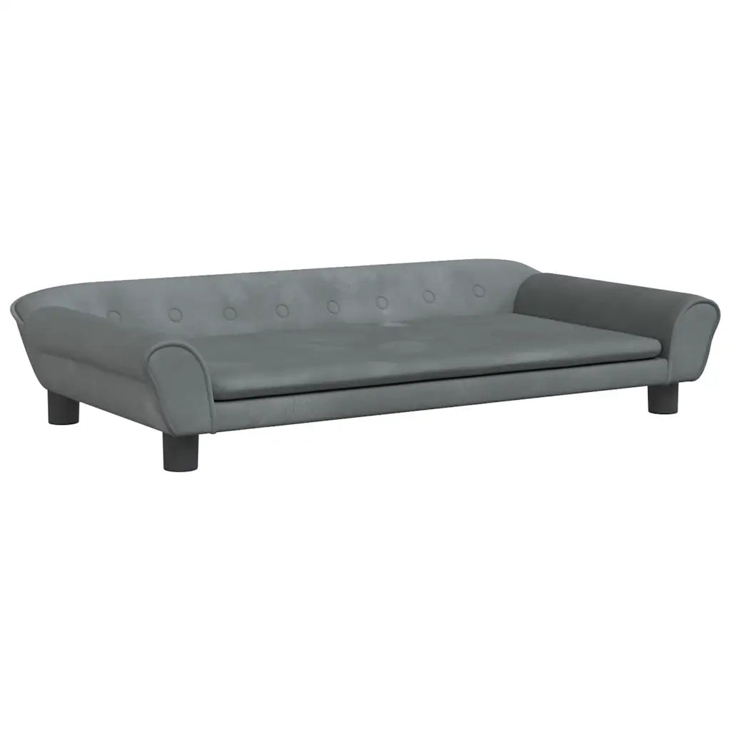 Divano per Bambini-Sofa-Divanetto Grigio Scuro 100x50x26 cm in Velluto