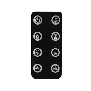 Camino Elettrico da Parete o Incasso Alaro Ultra+ 152x18x52 cm Effetto Fiamma Telecomando in MDF Nero