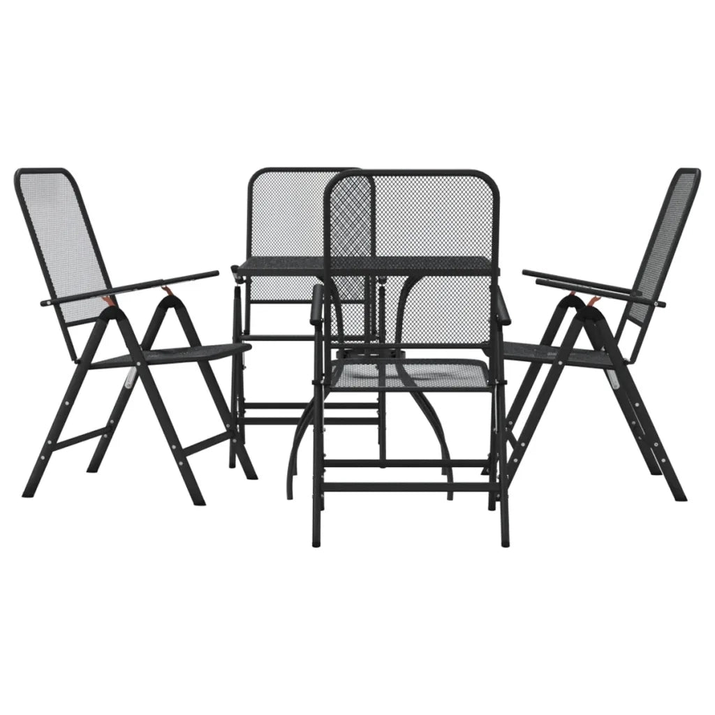 Set da Pranzo da Giardino 5pz Antracite in Rete Metallicacod mxl 131629