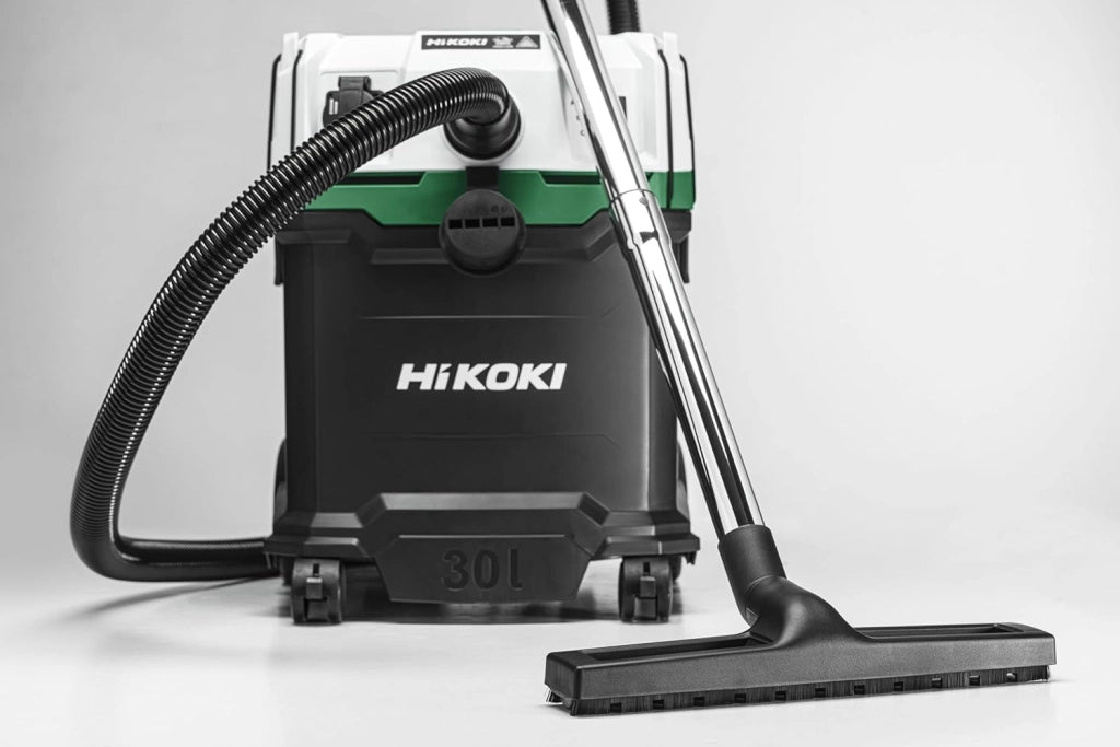 Aspirapolvere a umido e a secco - 1200 W, 30 L, classe M, compatto e leggero, pulizia manuale del filtro, presa per utensili elettrici, antistatico, ideale per cantieri e officine