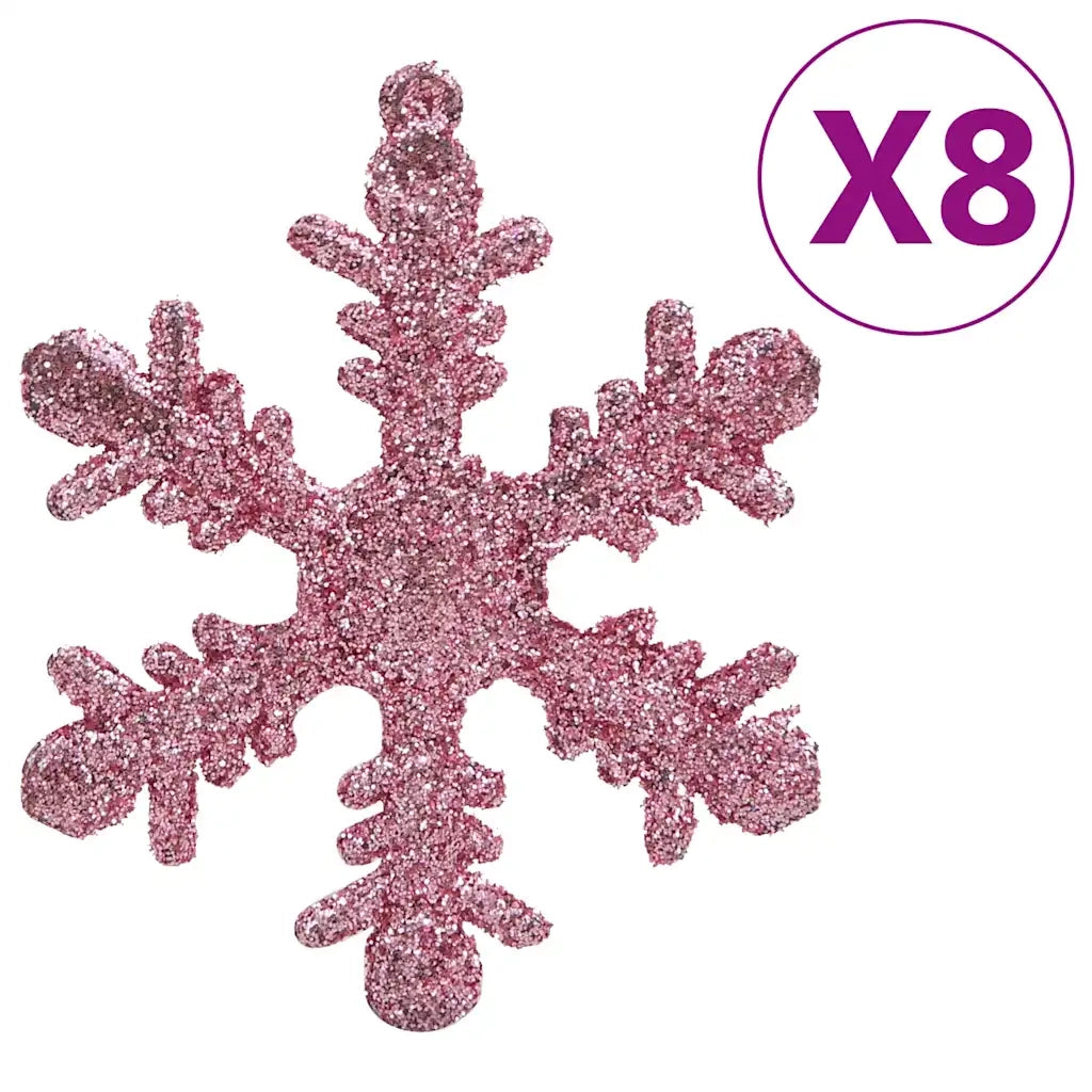 Set Palline di Natale 111 pz-Decorazioni natalizie Rosa in Polistirene