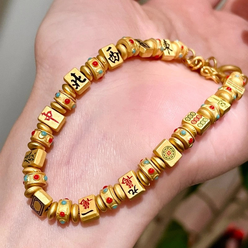Braccialetto Mahjong dei Tredici Orfani d'Oro