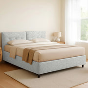 Leeds, Letto Piazza e Mezza Sfoderabile Made in Italy, Grigio Chiaro