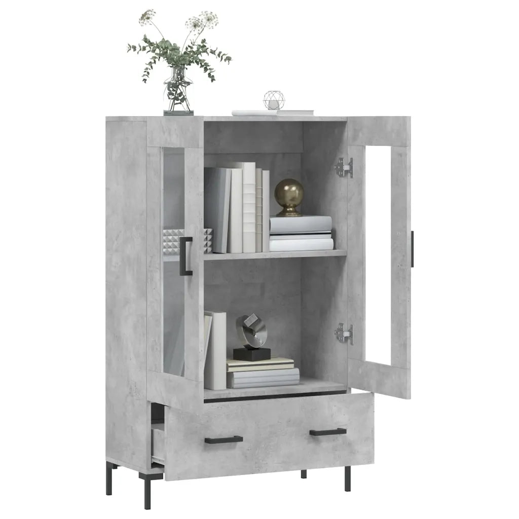 Credenza Grigio Cemento 69,5x31x115 cm in Legno Multistrato 828304