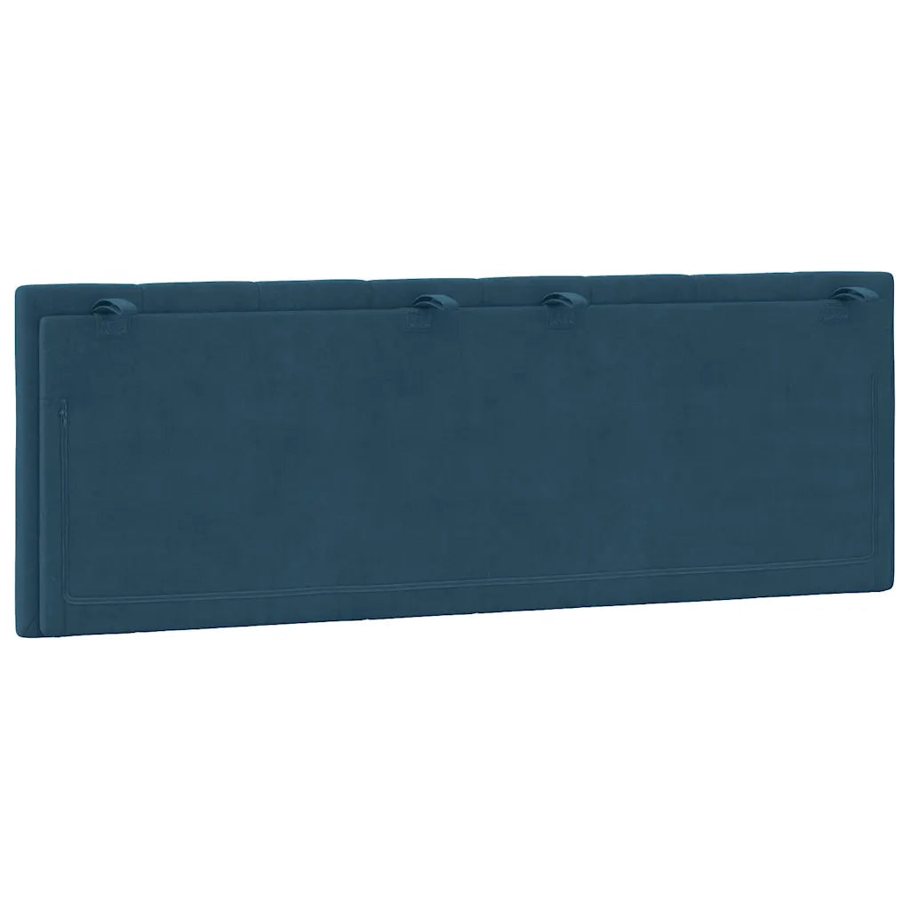 Cuscino Testiera Hanko Blu 140 cm in Velluto CFW3696075