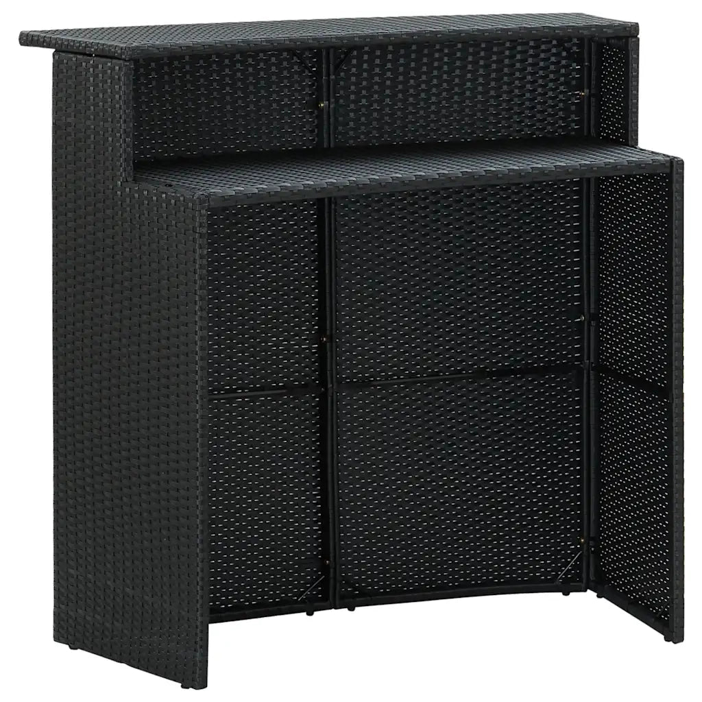 Set Bar da Giardino 3 pz | Set Salotto da Giardino con Cuscini Nero
