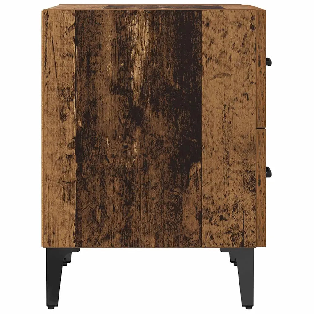 Comodino rustico con cassetto pratico per la camera da letto 40 x 35 x 47,5 cm legno composito marrone 02_0052681