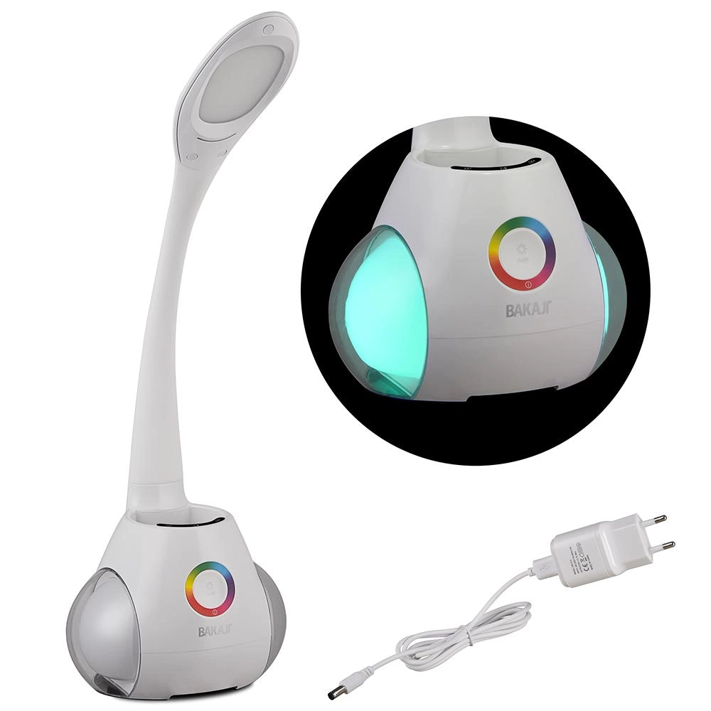 Lampada da Tavolo LED con Portapenne Controllo Touch con Luce Atmosfera RGB