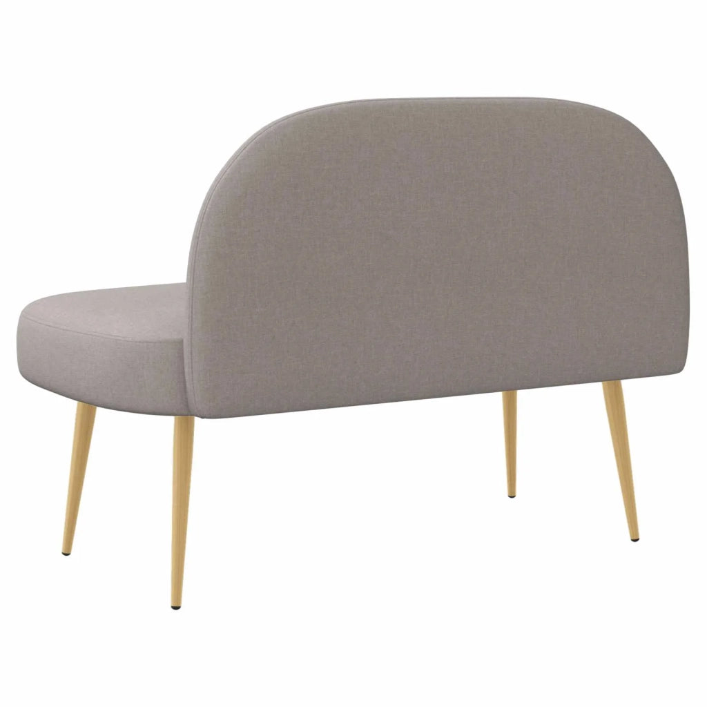 Panchina imbottita con schienale Tortora 110 x 60 x 76 cm 42040762