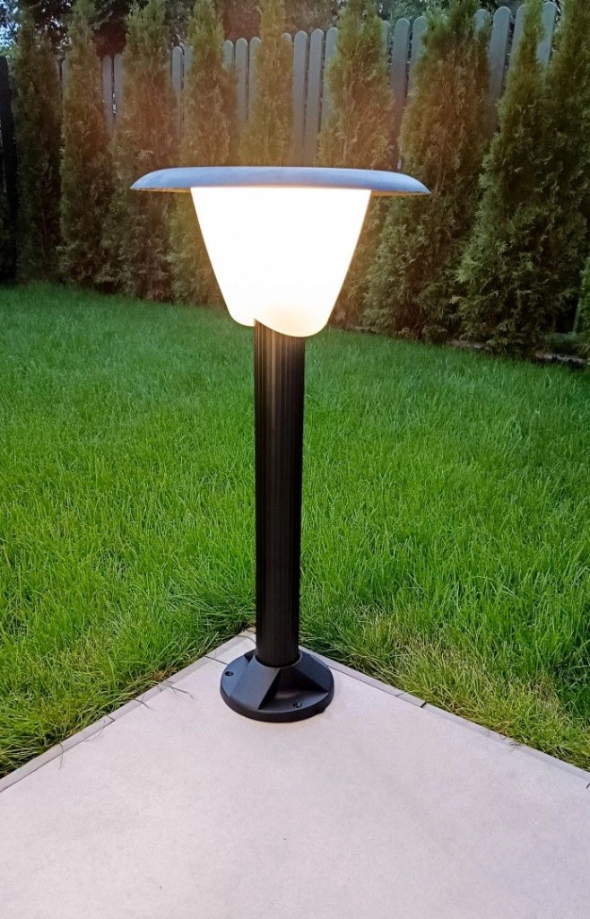 Testa lampione giardino rotonda BIANCA 1xE27 IP65 SU-MA