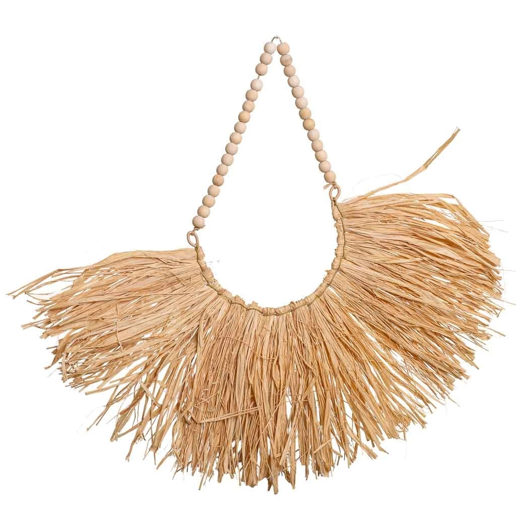 Collana decorazione muro in fibra naturale marrone 26x02x13h