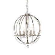 Lampadario a sfera nichel Ø61 Cassie 6xE14 Elstead