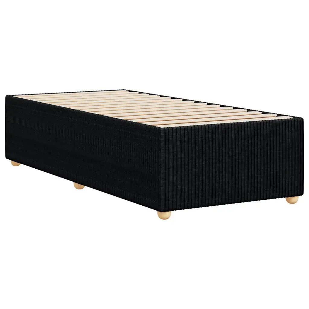 Giroletto senza Materasso Nero 100x200 cm in Tessuto
