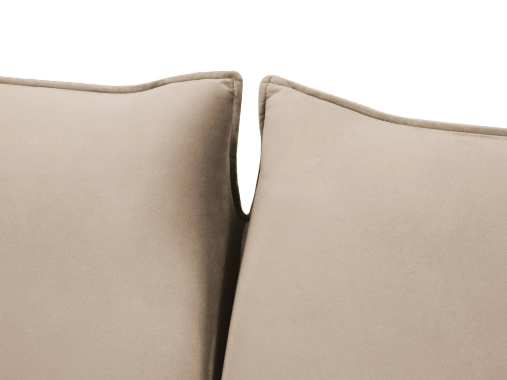 Cosmopolitan Design - Divano convertibile "Vienna" 2 posti in velluto beige 