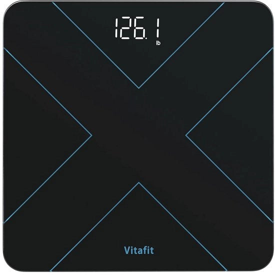 Pesa Digitale Bagno con Display LED - Misura Peso fino a 180kg, Design Stilizzato, Consumo Energetico Ridotto