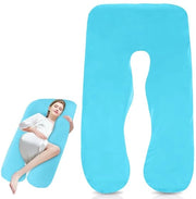 Supporto per la gravidanza a forma J - Copertura rimovibile in cotone - Lavabile in macchina - Cuscino nutrizionale - Cuscino per il corpo 150 x 80 cm - Progettazione ergonomico