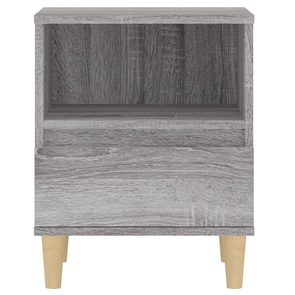 Set di 2 Comodini | Armadio da Notte | Mobiletto da notte Grigio Sonoma 40x35x50 cm