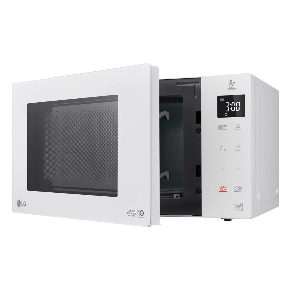 LG MH6336GIH Microonde 23 litri, 1000W, Grill, Smart Inverter, Bianco