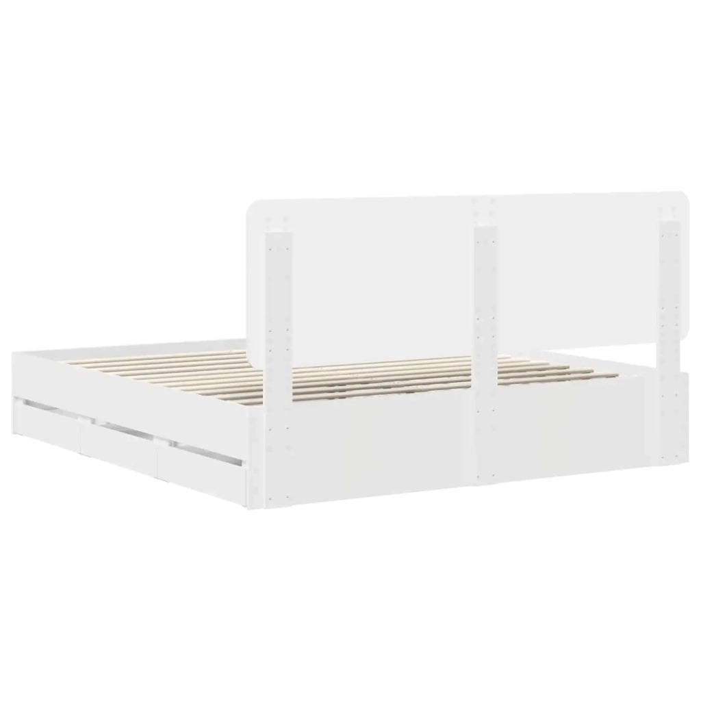 Struttura del letto Bianco 180 x 200 cm Legno Ingegnerizzato 3412567