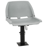 vidaXL Set Sedile Barca Pieghevole 4pz Senza Cuscino Grigio 48x51x41cm