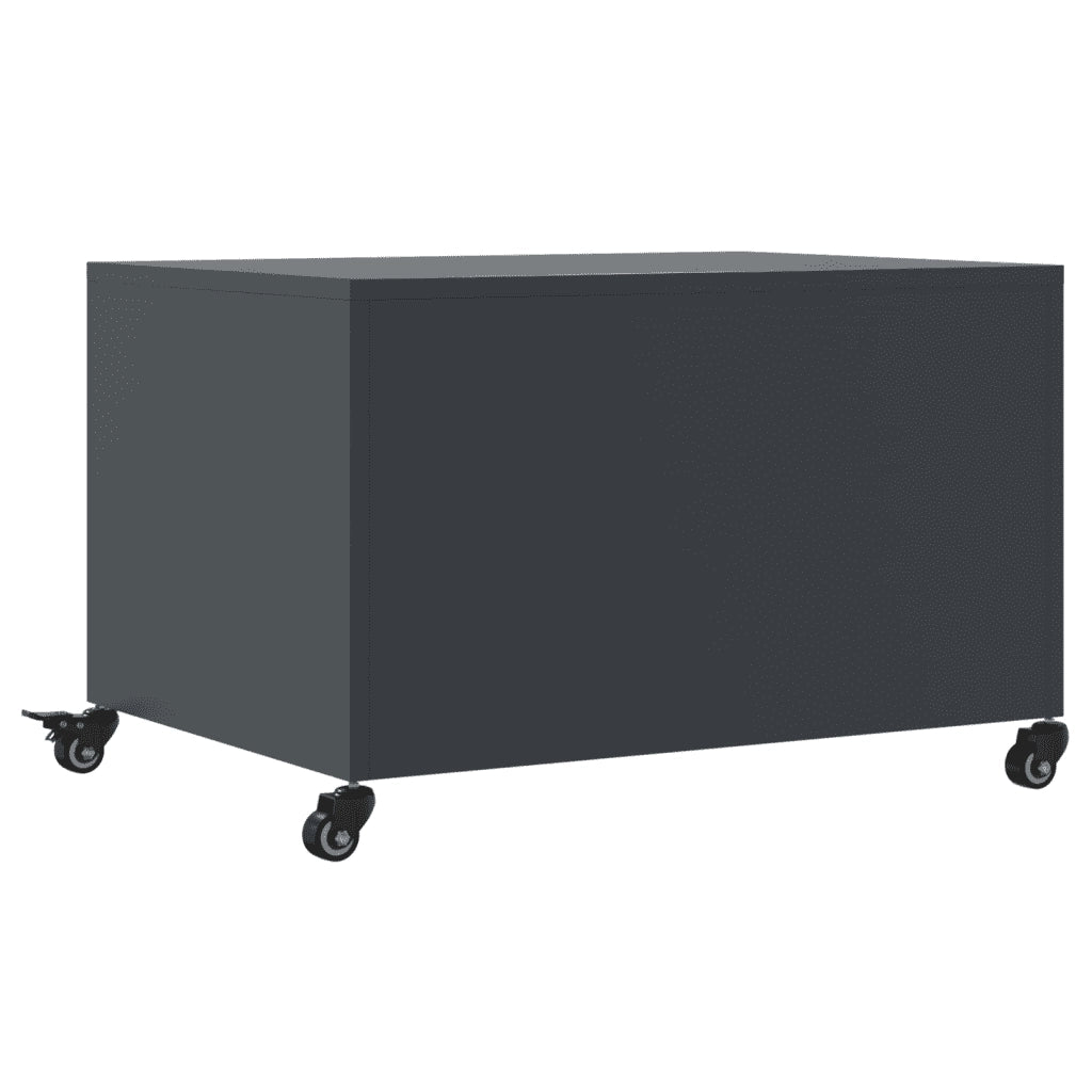 vidaXL Tavolino Antracite 68x50x43,5 cm in Acciaio Laminato a Freddo
