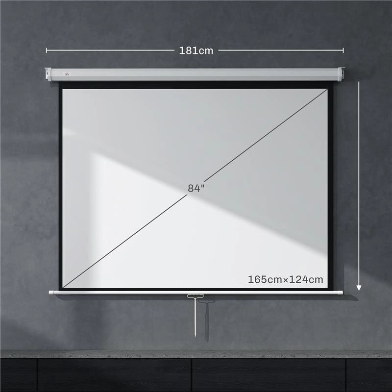 SCHERMO PER PROIETTORE 84" FORMATO 4:3 ANGOLO DI 160° E MONTAGGIO A SOFFITTO O PARETE