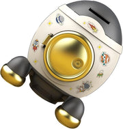 Cassa di Risparmio per Bambini con Oro e Argento - Contenitore per Monete e Oggetti con Coperchio in Tavolo - Modello in Grigio Lussuoso