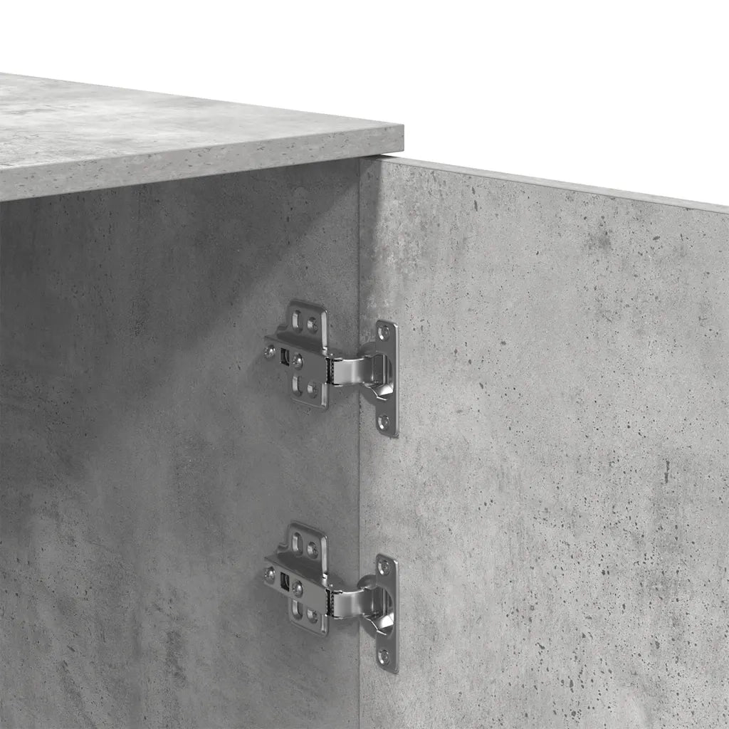 Mobile Portaoggetti Grigio Cemento 50x45x103,5 cm in Truciolato